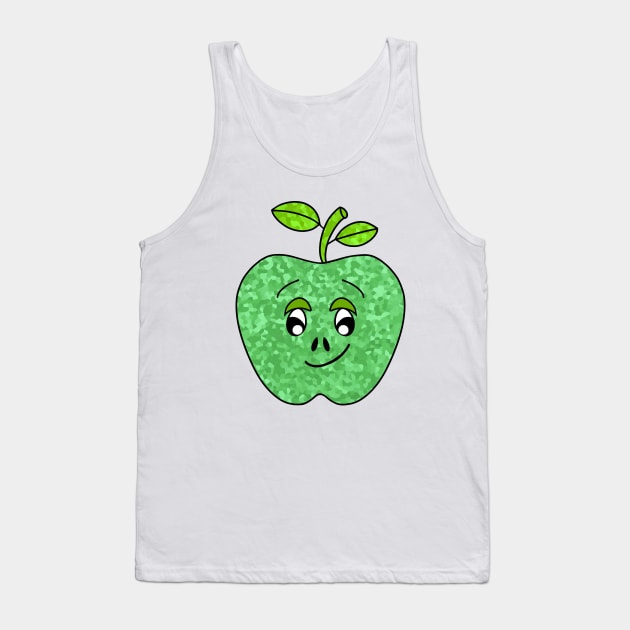 CUTE Green Apple Funny Food Tank Top by SartorisArt1